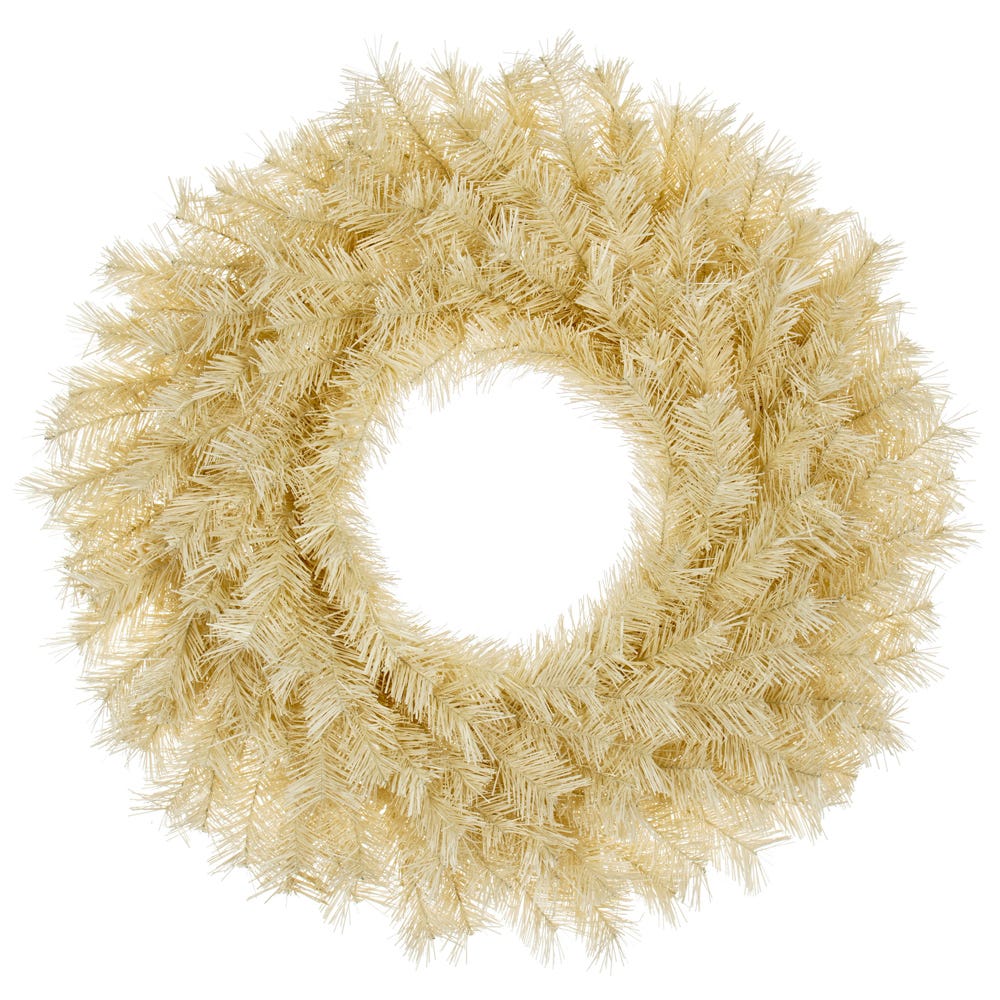Kurt Adler 30-Inch Unlit Cream Wreath
